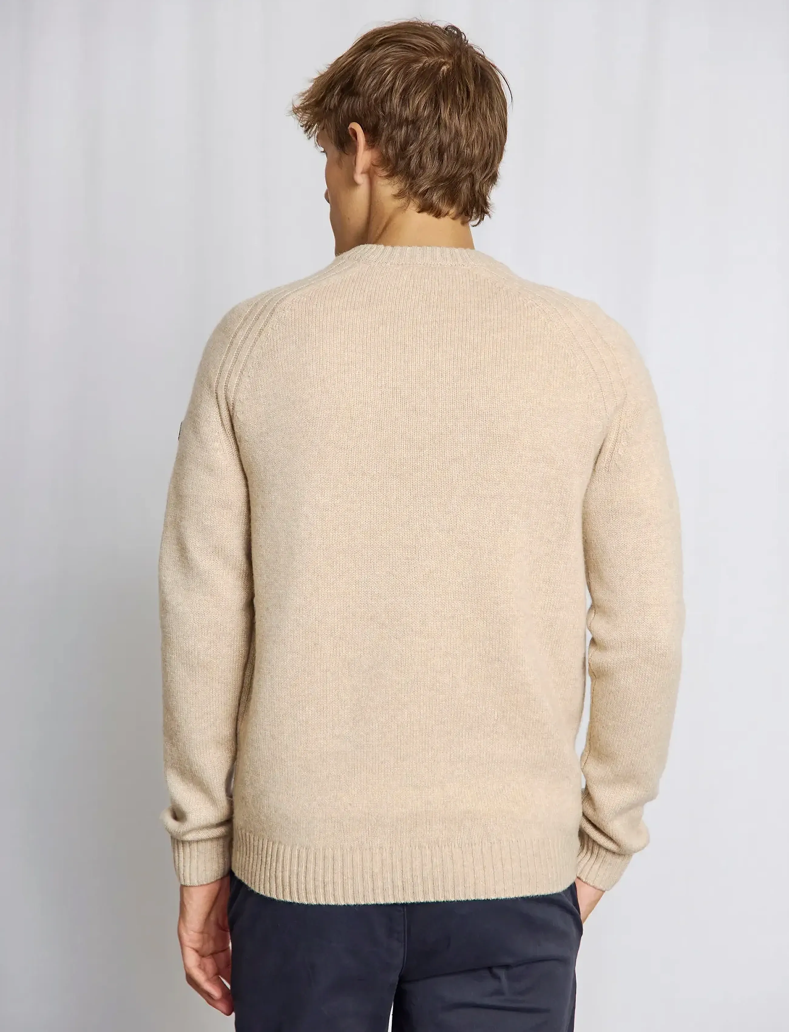 Bruun & Stengade - BS Baldor Regular Fit Knitwear - rundhalsad - sand - 4