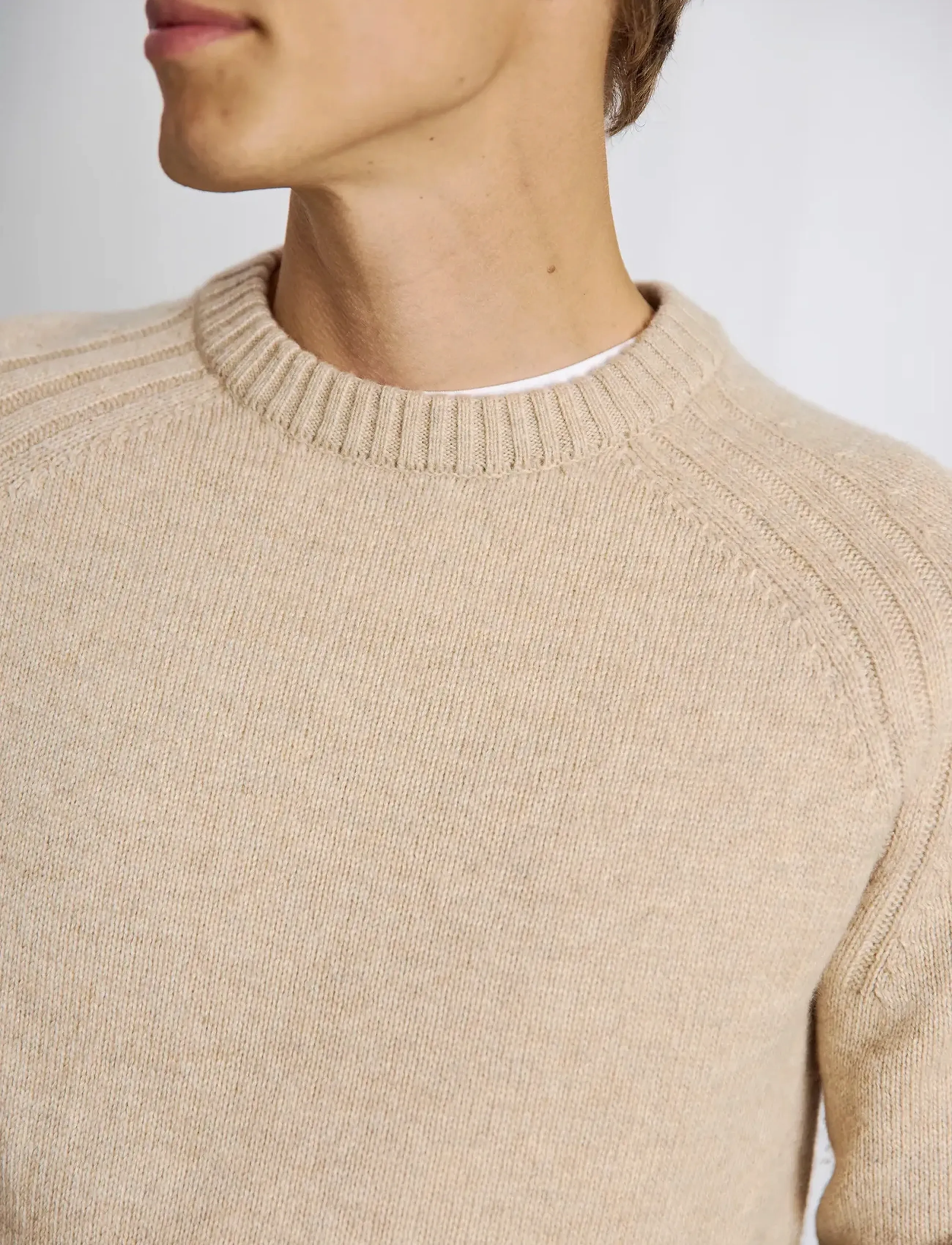 Bruun & Stengade - BS Baldor Regular Fit Knitwear - rundhalsad - sand - 5