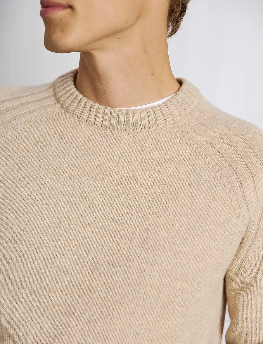 Bruun & Stengade - BS Baldor Regular Fit Knitwear - rundhals - sand - 5