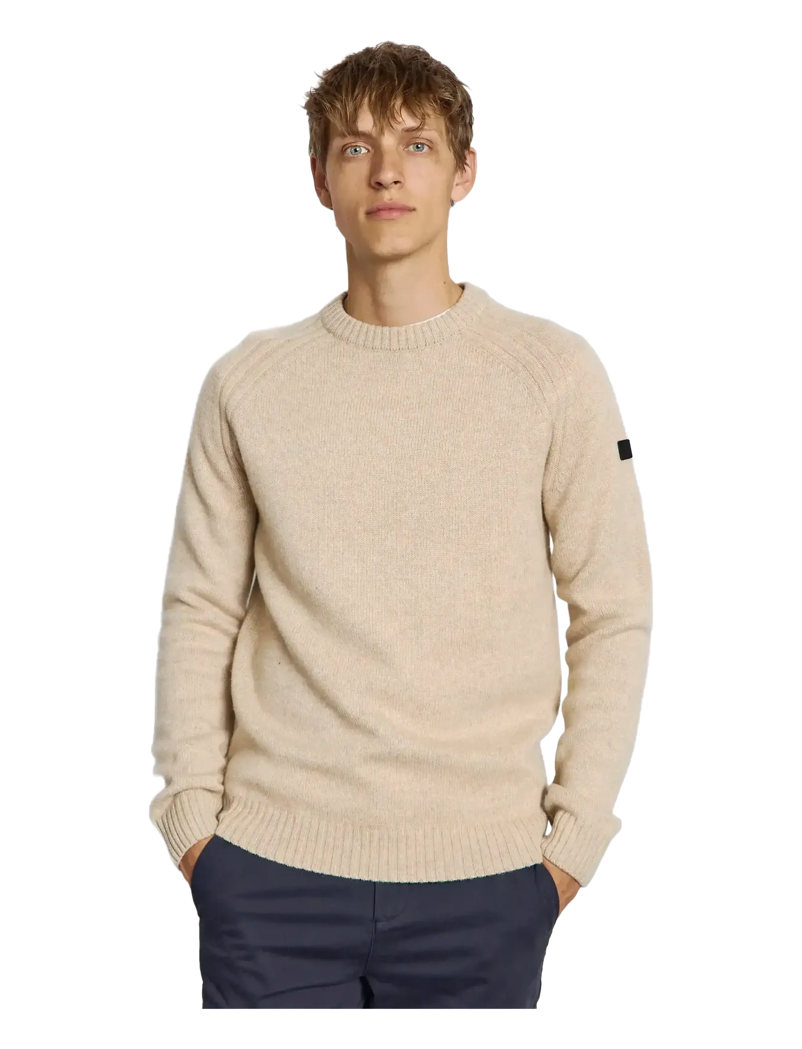 Bruun & Stengade - BS Baldor Regular Fit Knitwear - rundhalsad - sand - 3