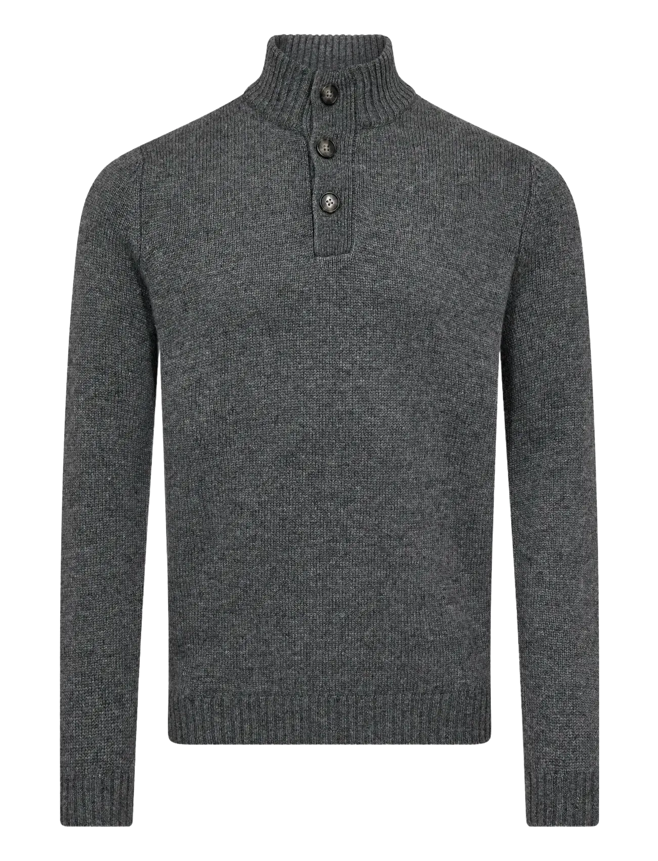 Bruun & Stengade BS Alrek Regular Fit Knitwear - Col roulé - GREY / grey