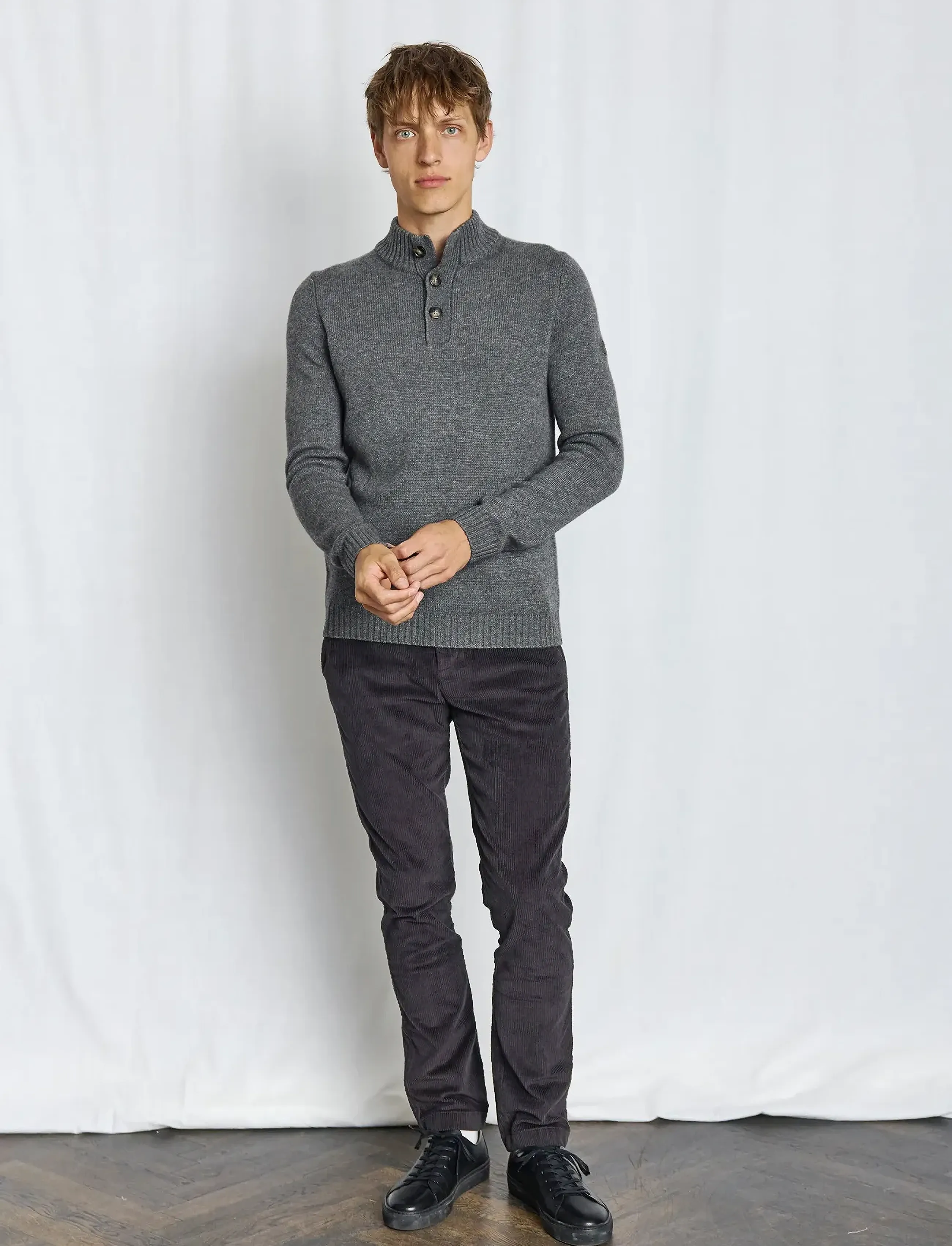 Bruun & Stengade Bs Alrek Regular Fit Knitwear, XL, Grey, Strik > Rullekraves, Herre