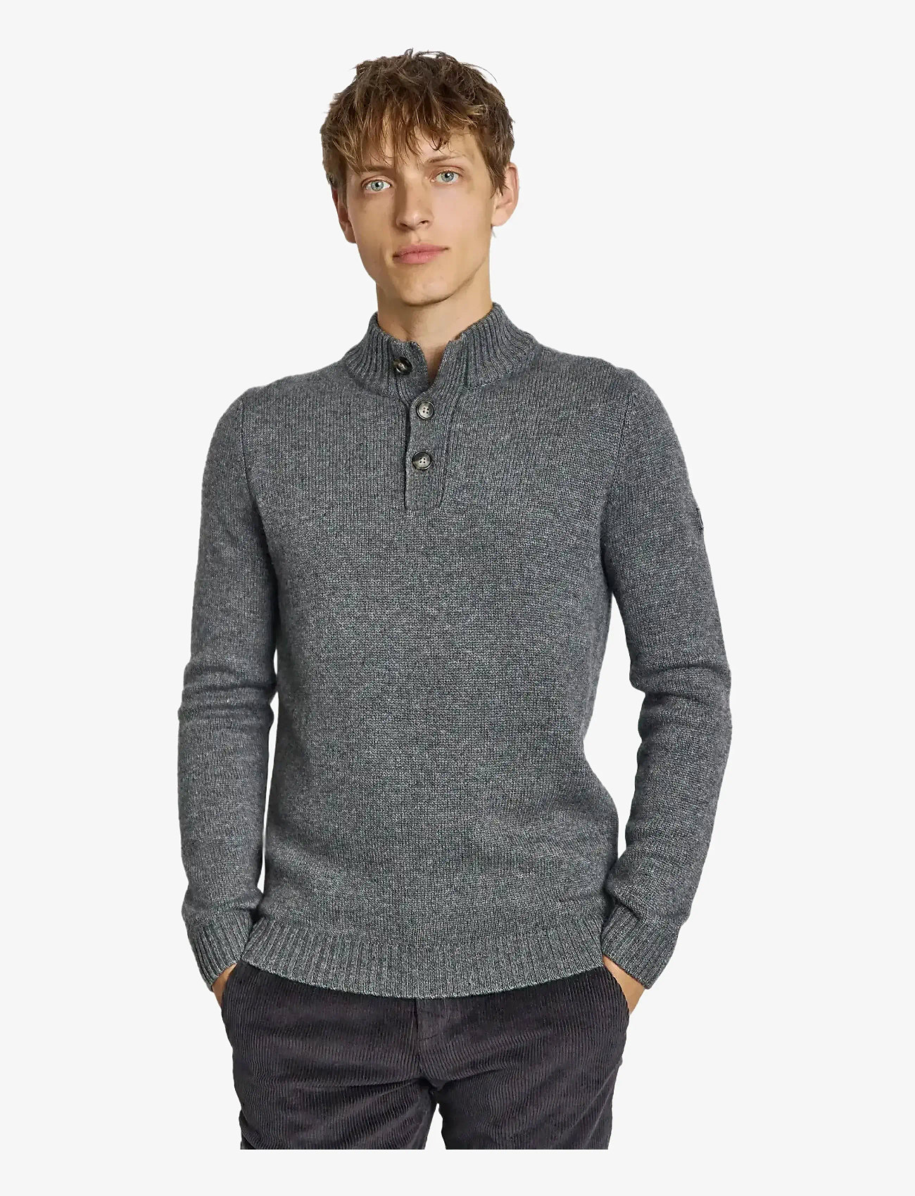 Bruun & Stengade - BS Alrek Regular Fit Knitwear - rollkragen - grey - 3