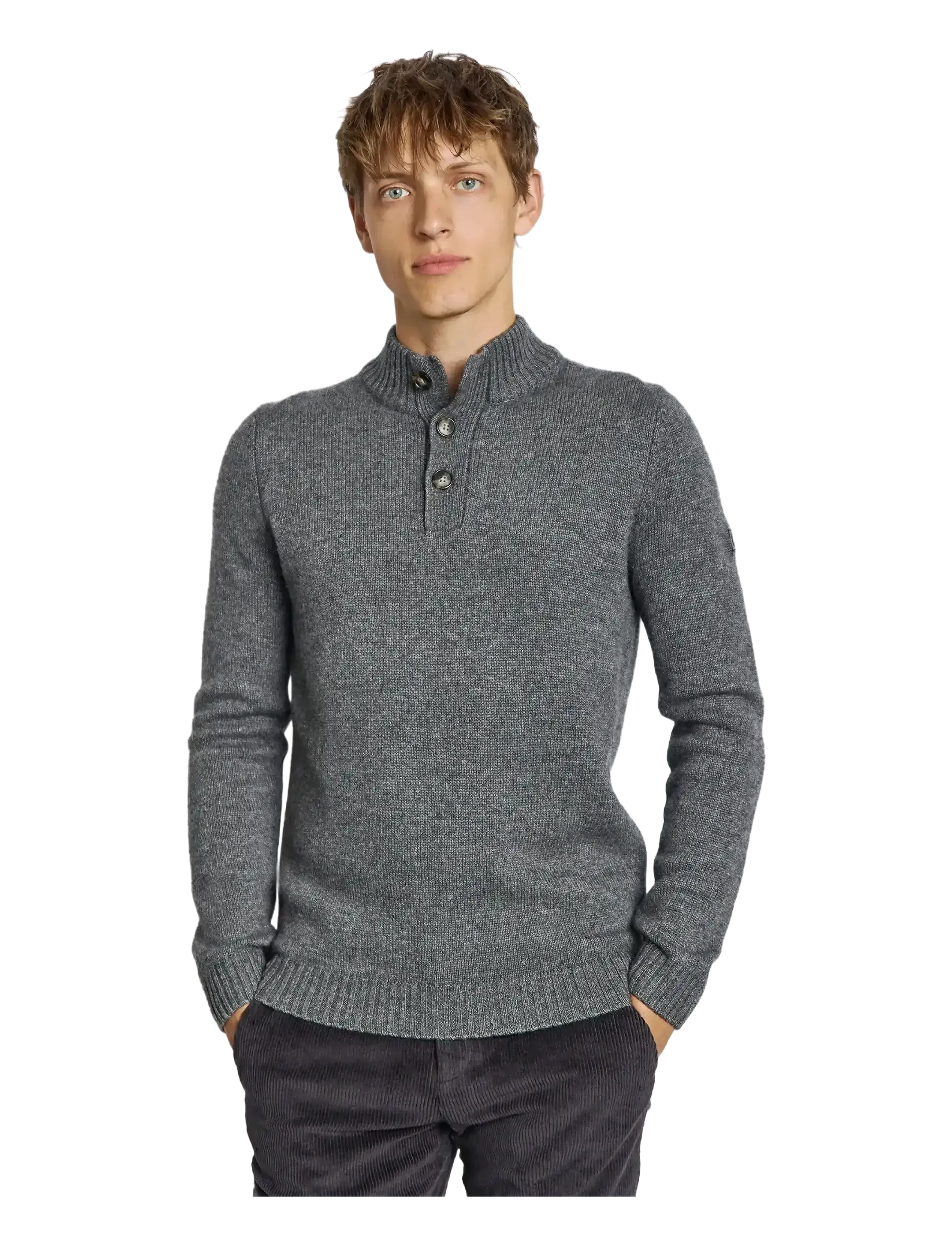 Bruun & Stengade - BS Alrek Regular Fit Knitwear - rollkragen - grey - 3