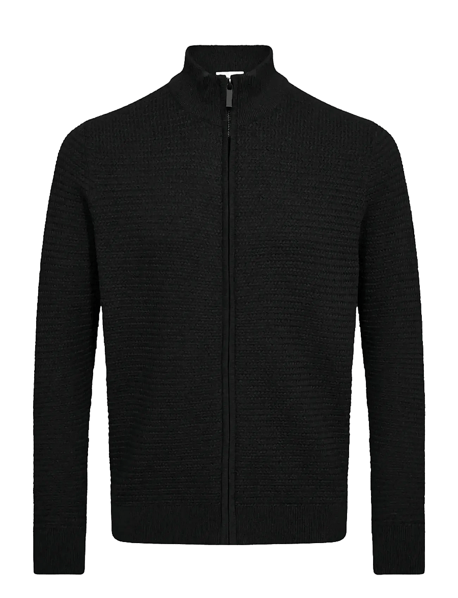 Bruun & Stengade - BS Waldis Regular Fit Knitwear - lukuga džemprid - black - 1