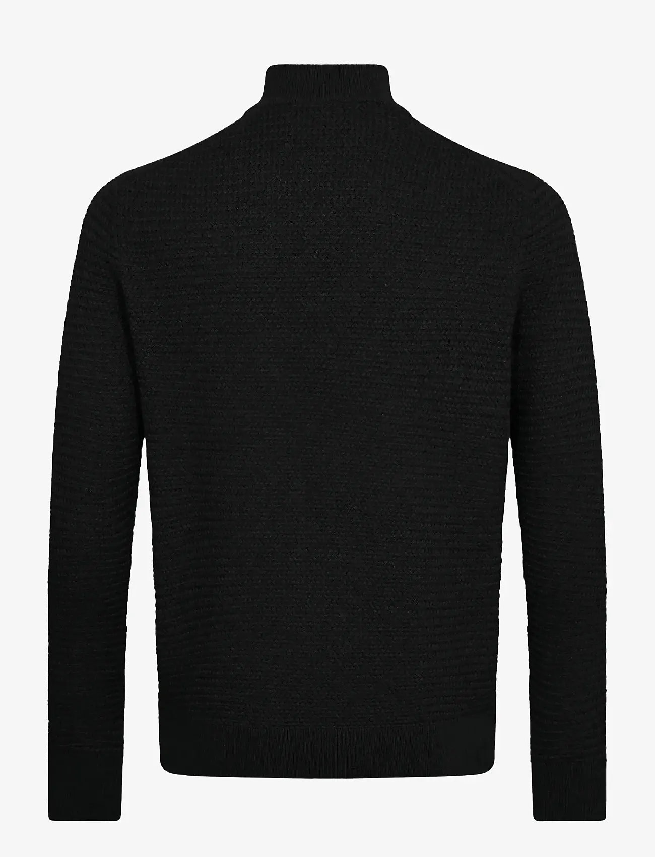 Bruun & Stengade - BS Waldis Regular Fit Knitwear - full zip tröjor - black - 2