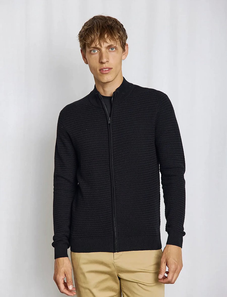 Bruun & Stengade - BS Waldis Regular Fit Knitwear - lukuga džemprid - black - 3
