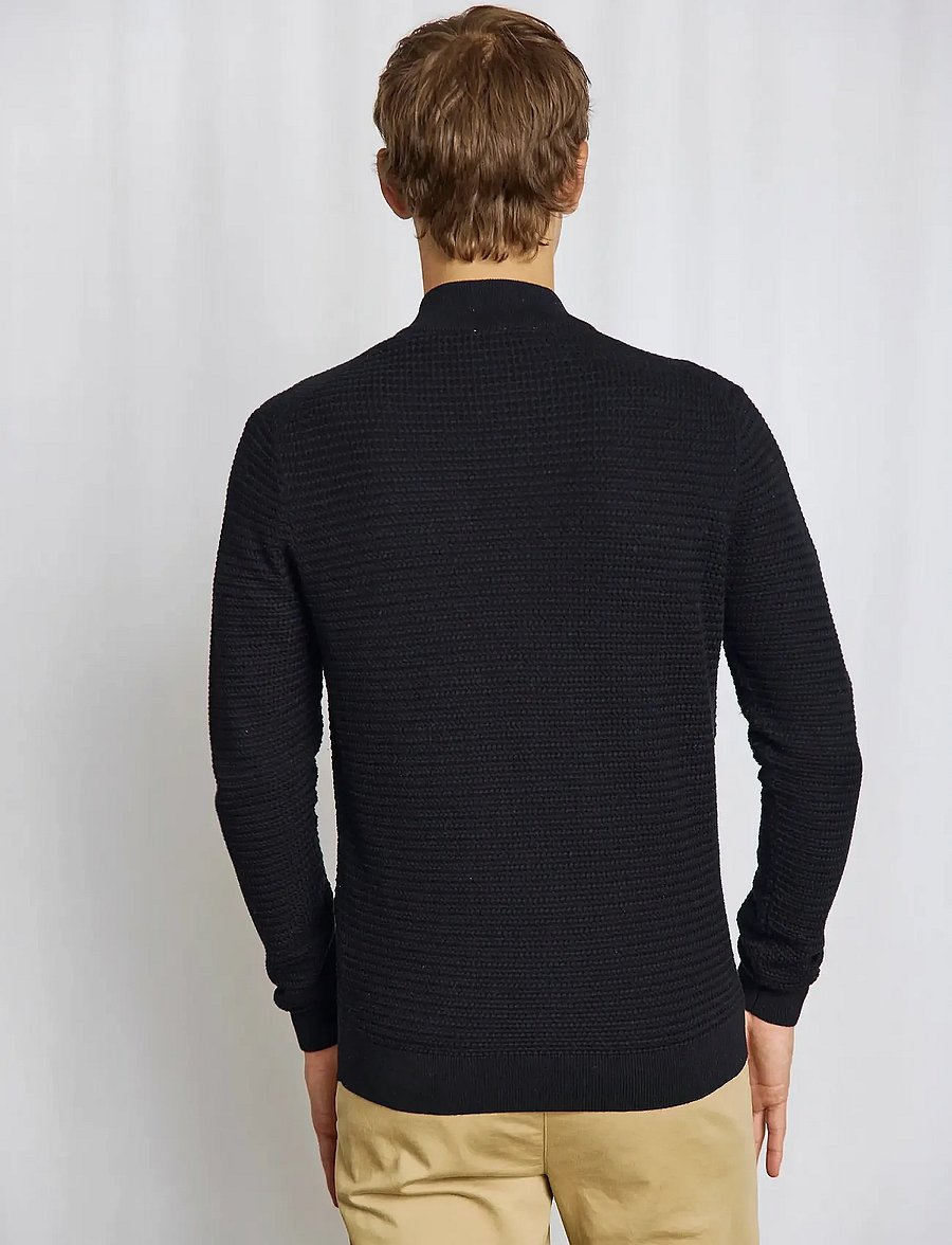 Bruun & Stengade - BS Waldis Regular Fit Knitwear - lukuga džemprid - black - 4