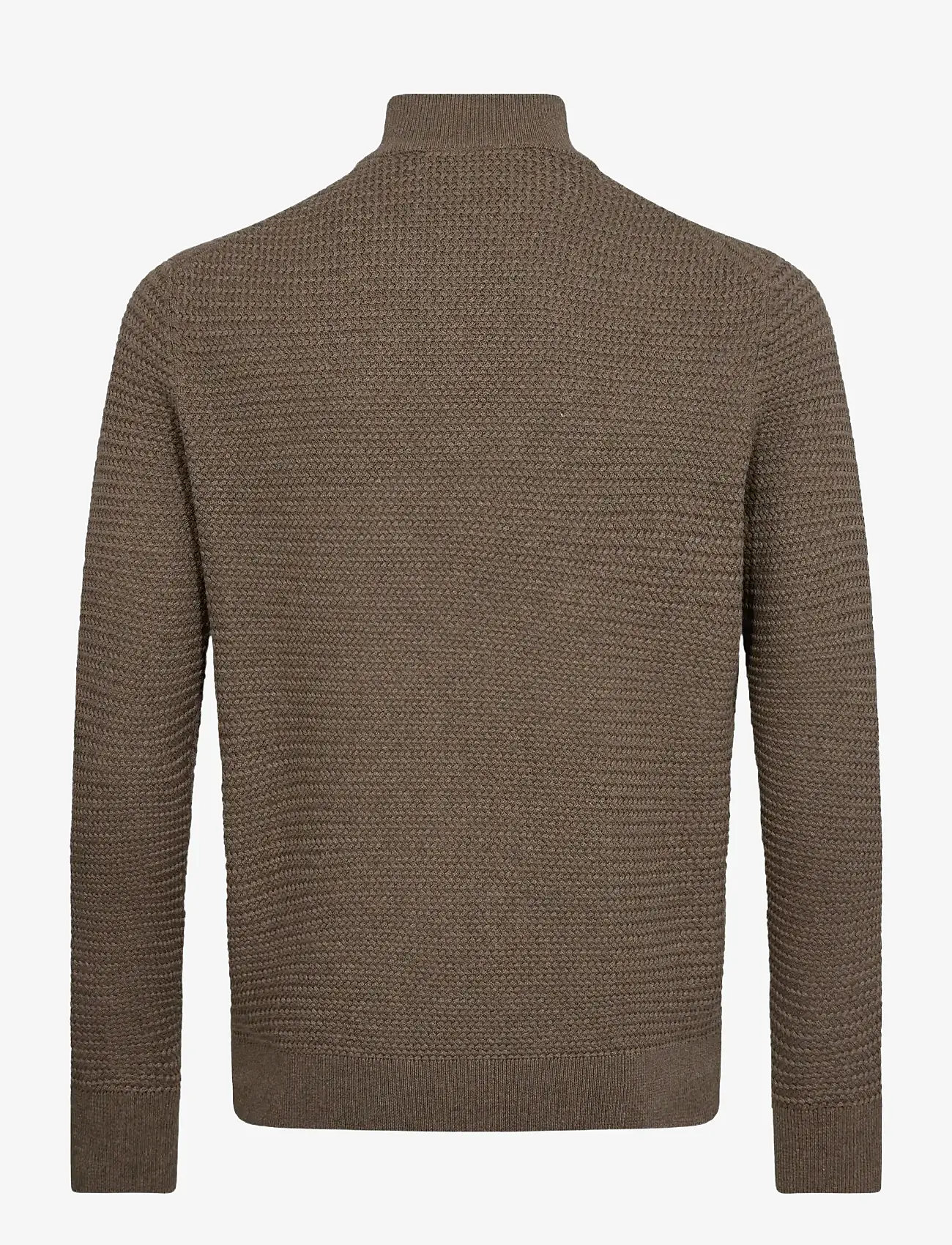 Bruun & Stengade - BS Waldis Regular Fit Knitwear - full zip tröjor - brown - 2