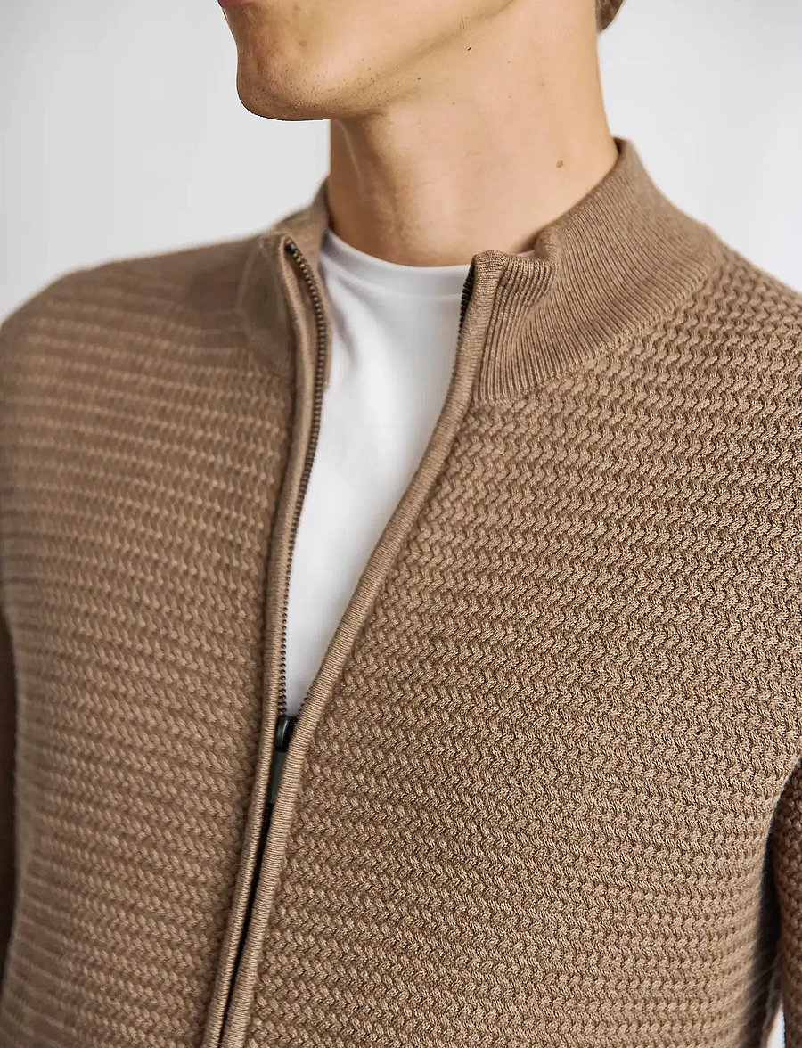 Bruun & Stengade - BS Waldis Regular Fit Knitwear - lukuga džemprid - brown - 4