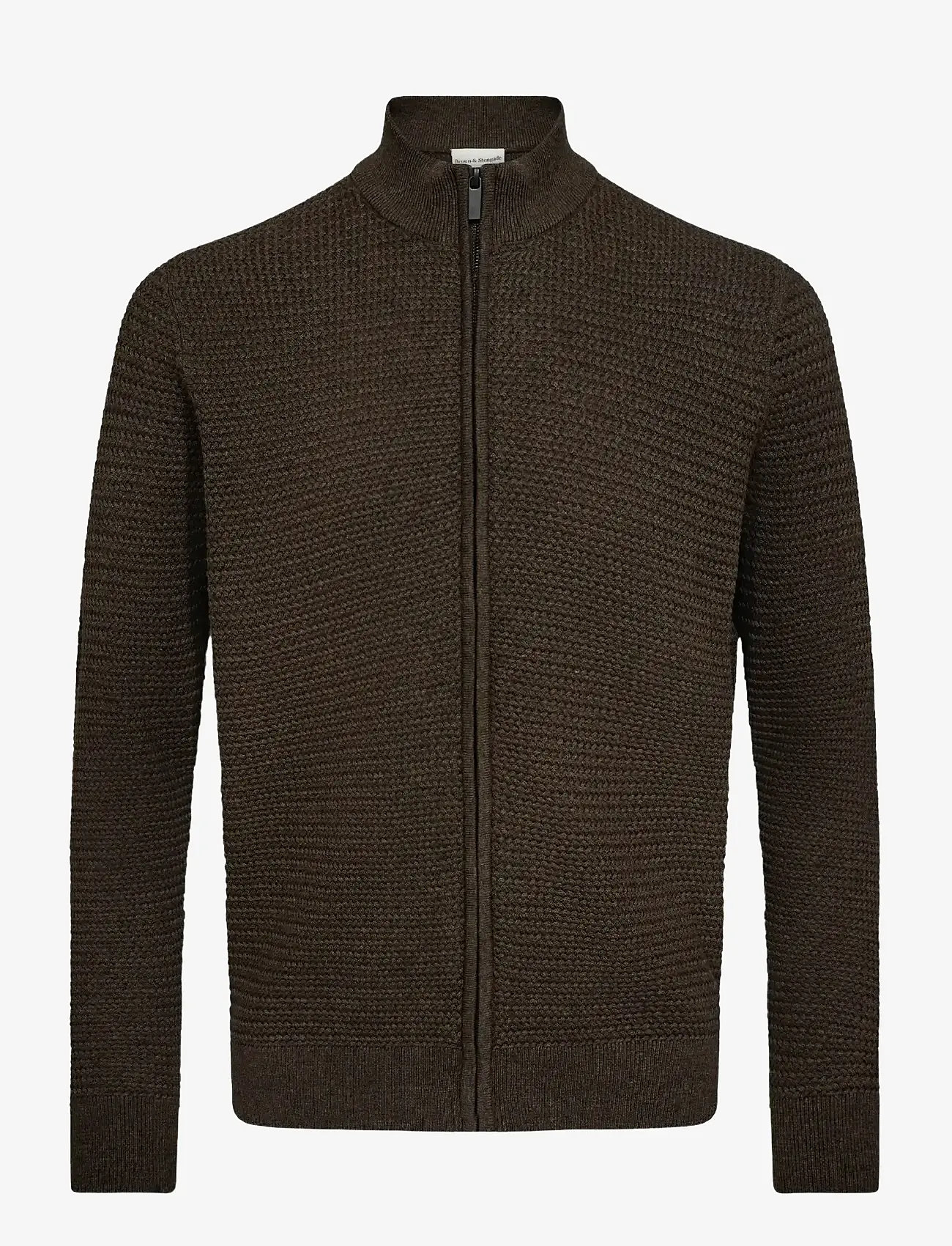 Bruun & Stengade - BS Waldis Regular Fit Knitwear - full zip tröjor - forest - 1