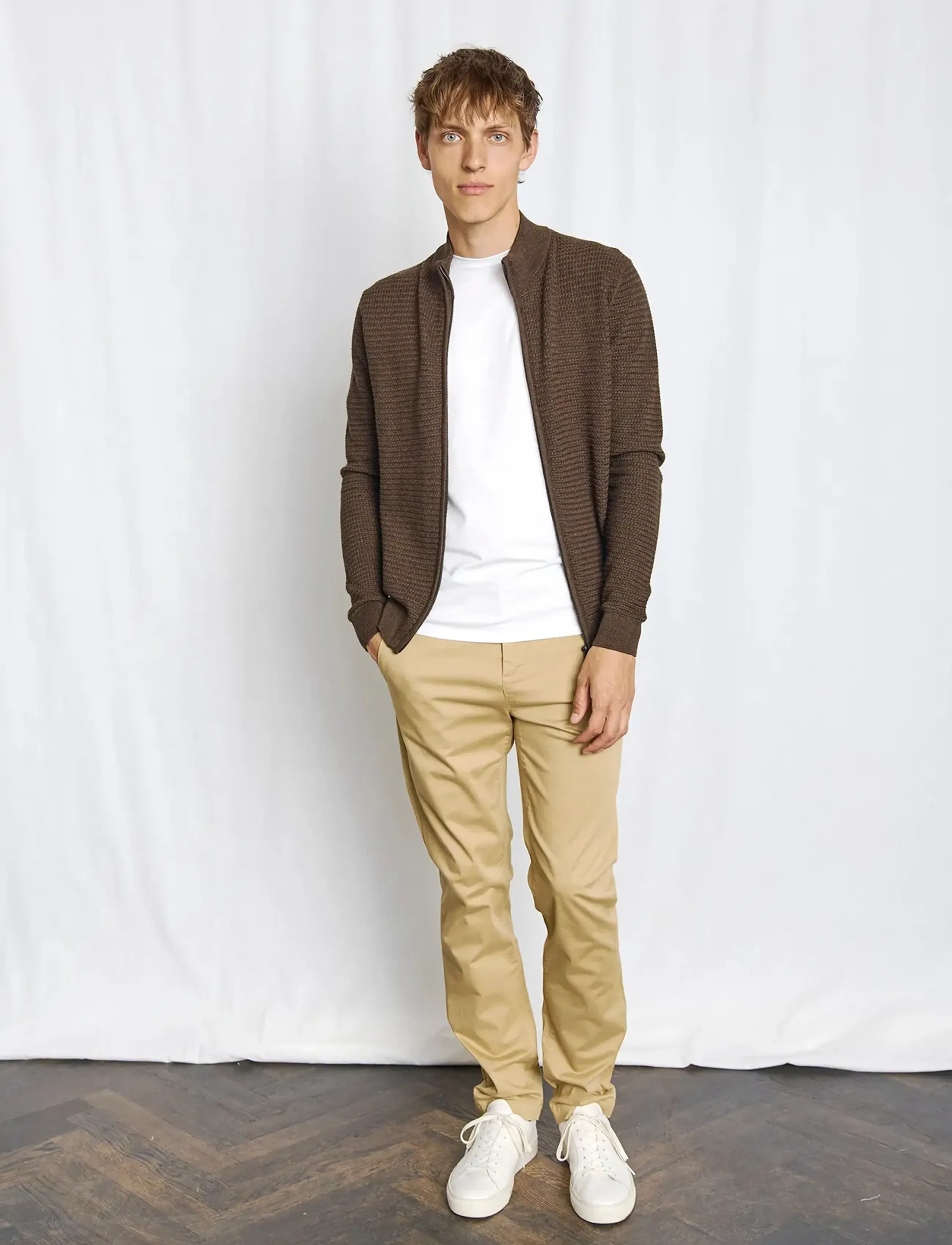 Bruun & Stengade - BS Waldis Regular Fit Knitwear - pullover mit durchgehendem reißverschluss - forest - 5