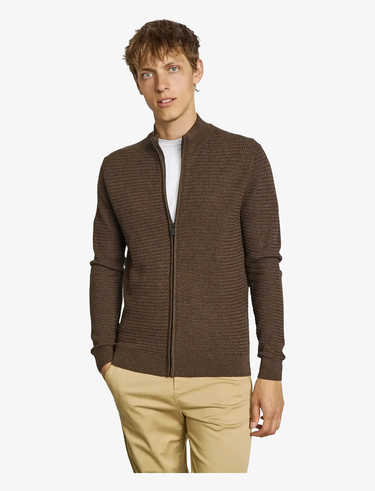 Bruun & Stengade - BS Waldis Regular Fit Knitwear - full zip tröjor - forest - 3