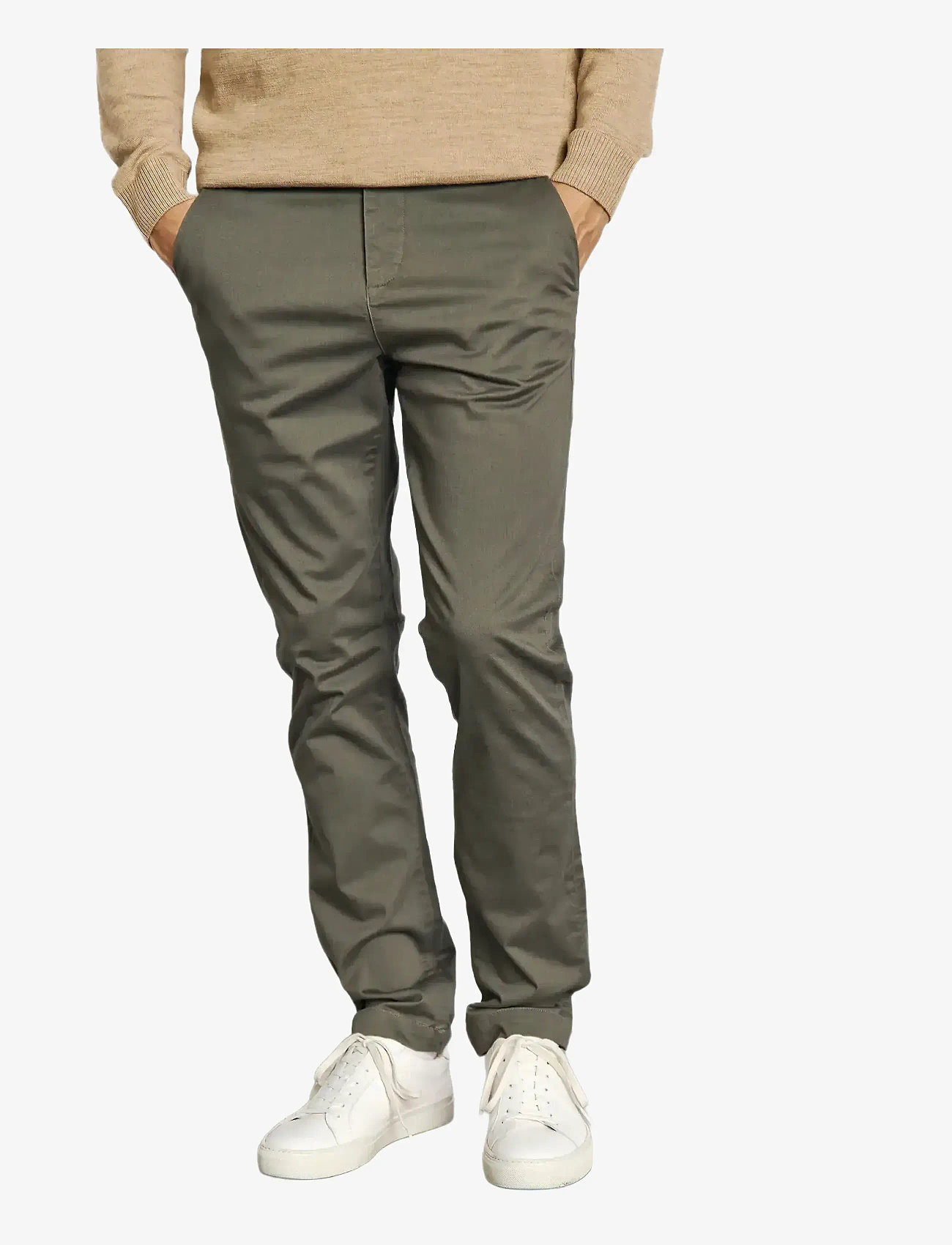 Bruun & Stengade - BS Malik Regular Fit Chinos - chinos - army - 3