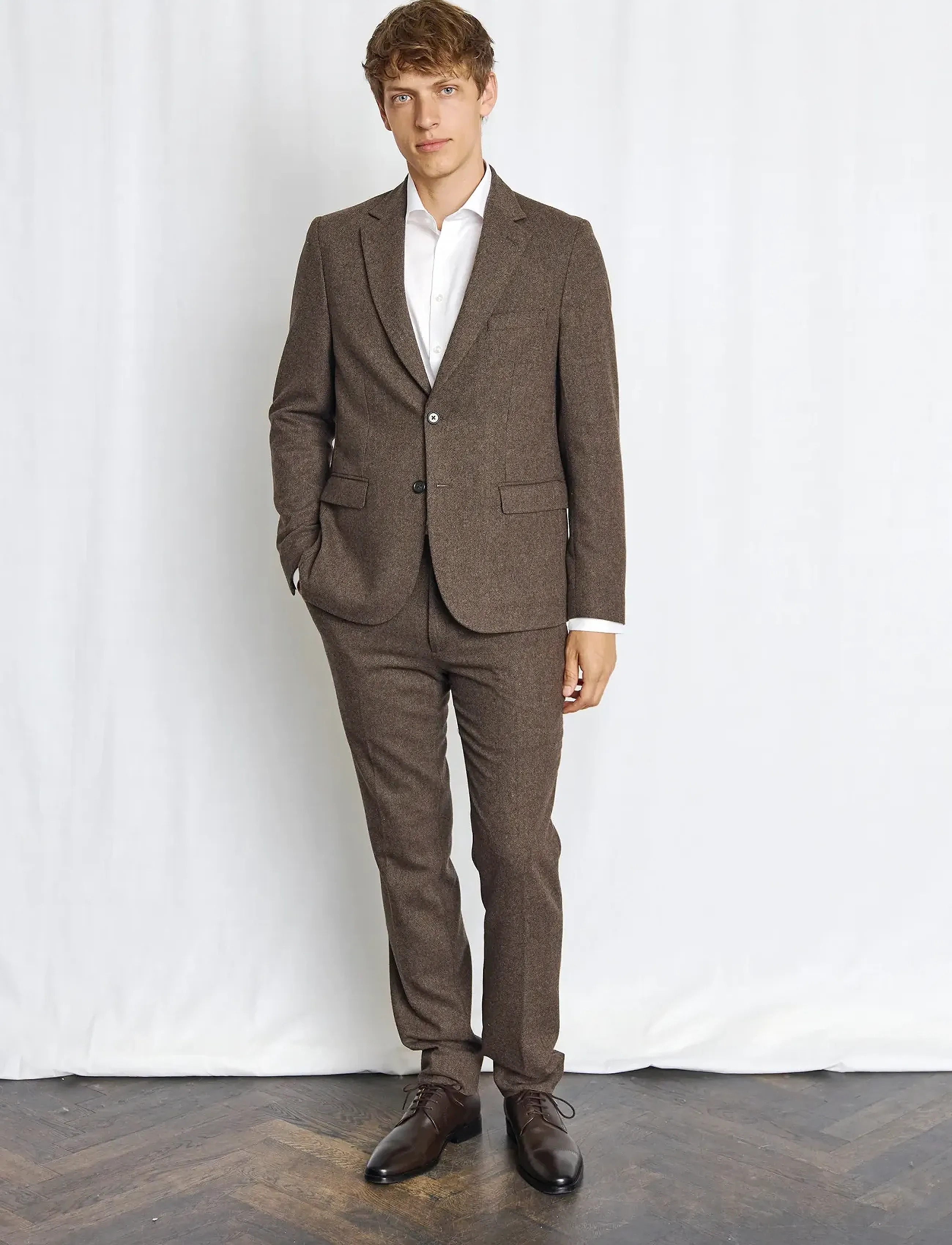 Bruun & Stengade BS Chiavari Classic Fit Blazer - Kollektionen - BROWN / brown