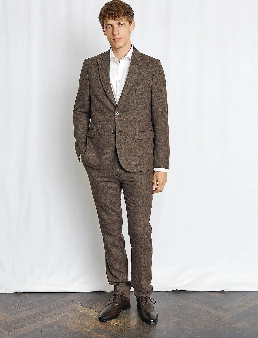 Bruun & Stengade - BS Chiavari Classic Fit Blazer - brown - 0