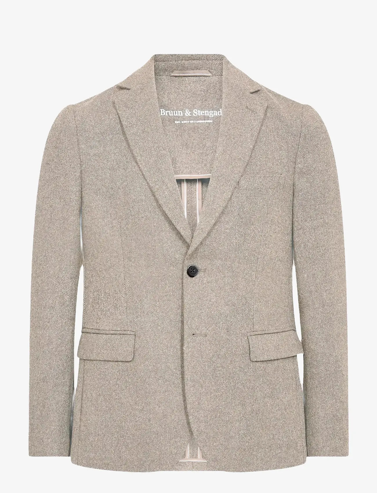 Bruun & Stengade - BS Chiavari Classic Fit Blazer - Ühe rinnatisega pintsakud - light brown - 1