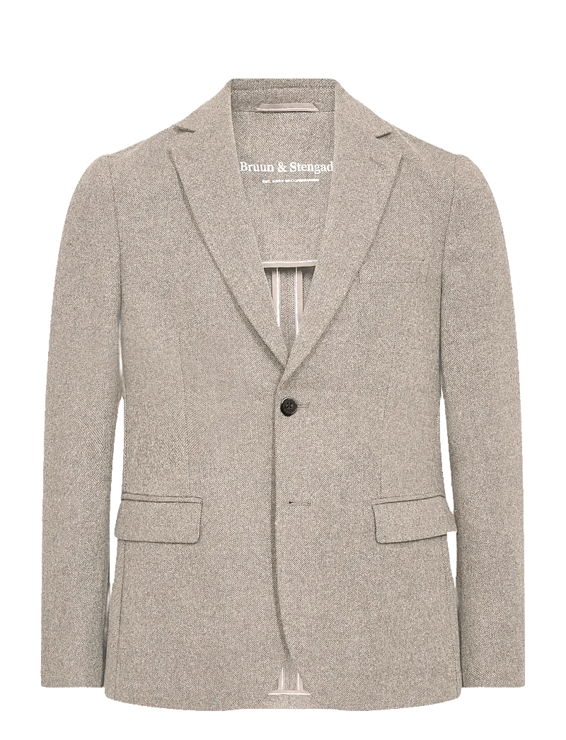Bruun & Stengade - BS Chiavari Classic Fit Blazer - Ühe rinnatisega pintsakud - light brown - 1
