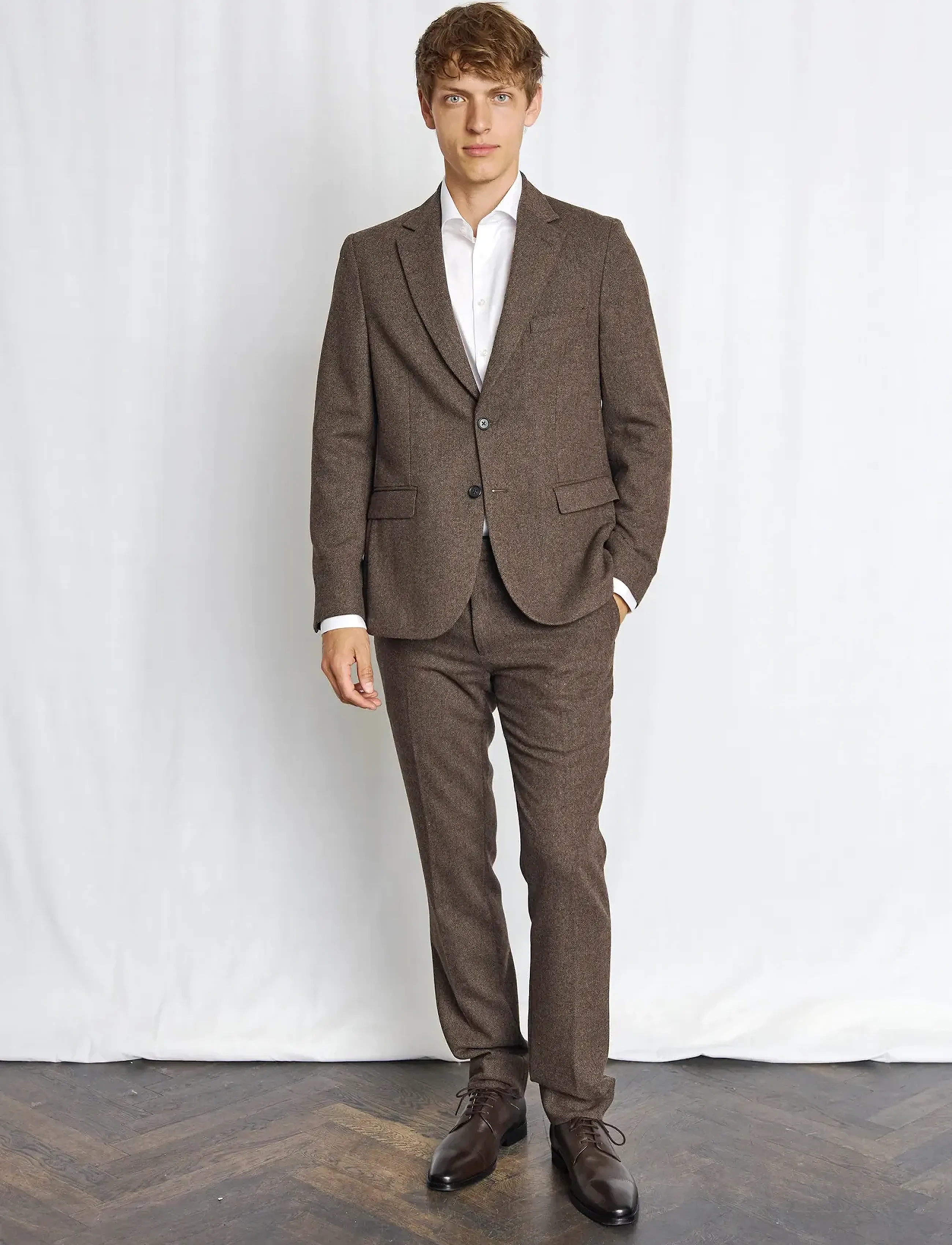 Bruun & Stengade Bs Rapallo Classic Fit Suit Pants, 46, Trousers, Braun - Formal, Männerswear