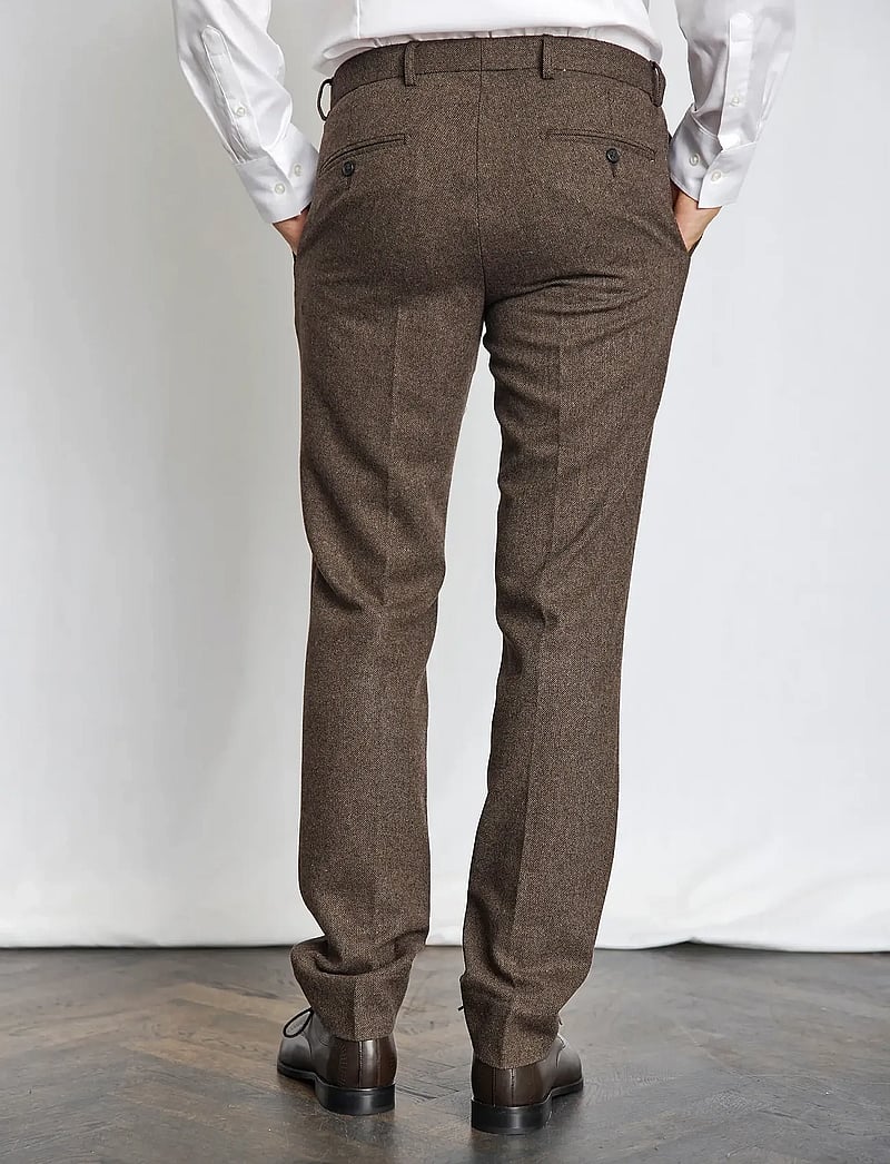 Bruun & Stengade - BS Rapallo Classic Fit Suit Pants - od garnituru - brown - 4