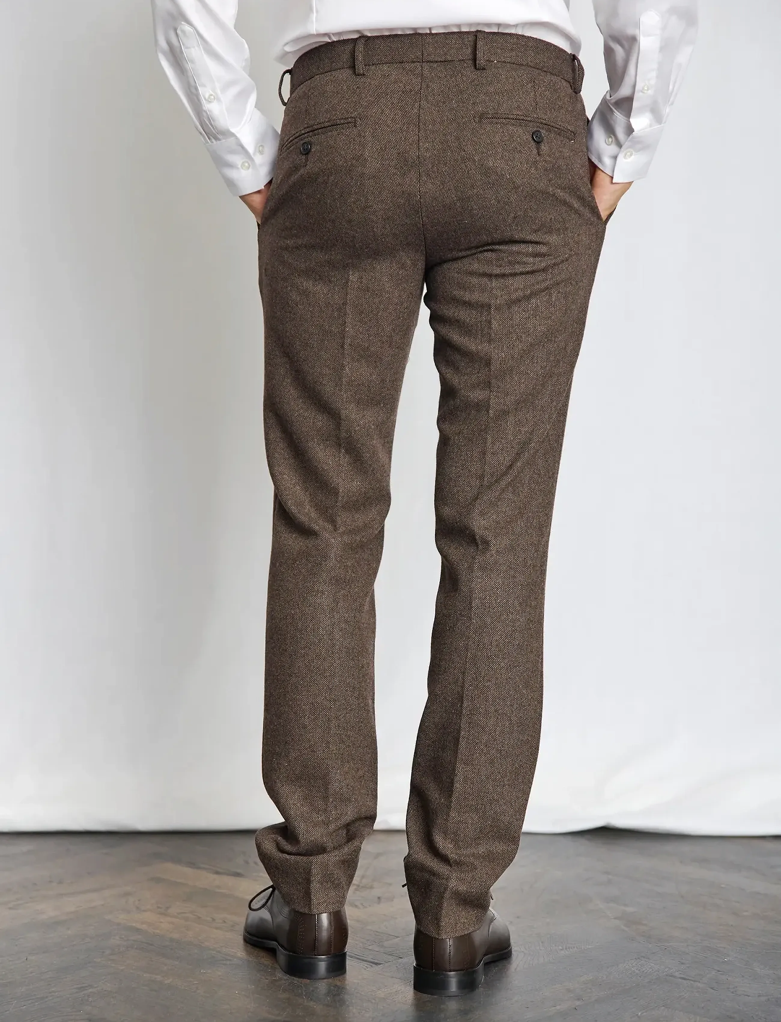 Bruun & Stengade - BS Rapallo Classic Fit Suit Pants - anzugshosen - brown - 4