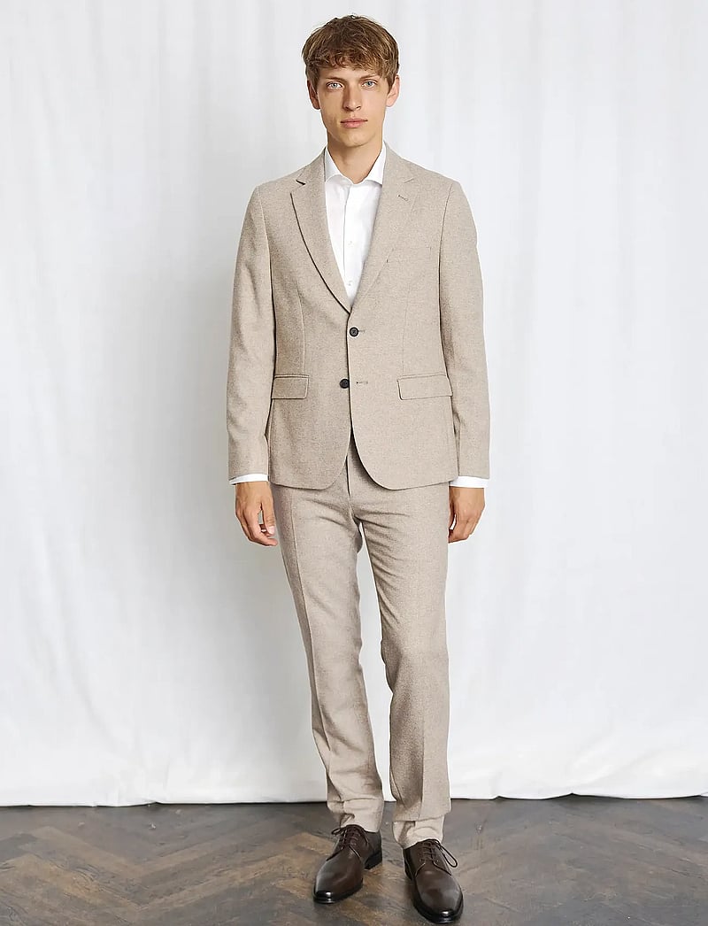 Bruun & Stengade - BS Rapallo Classic Fit Suit Pants - anzugshosen - light brown - 0