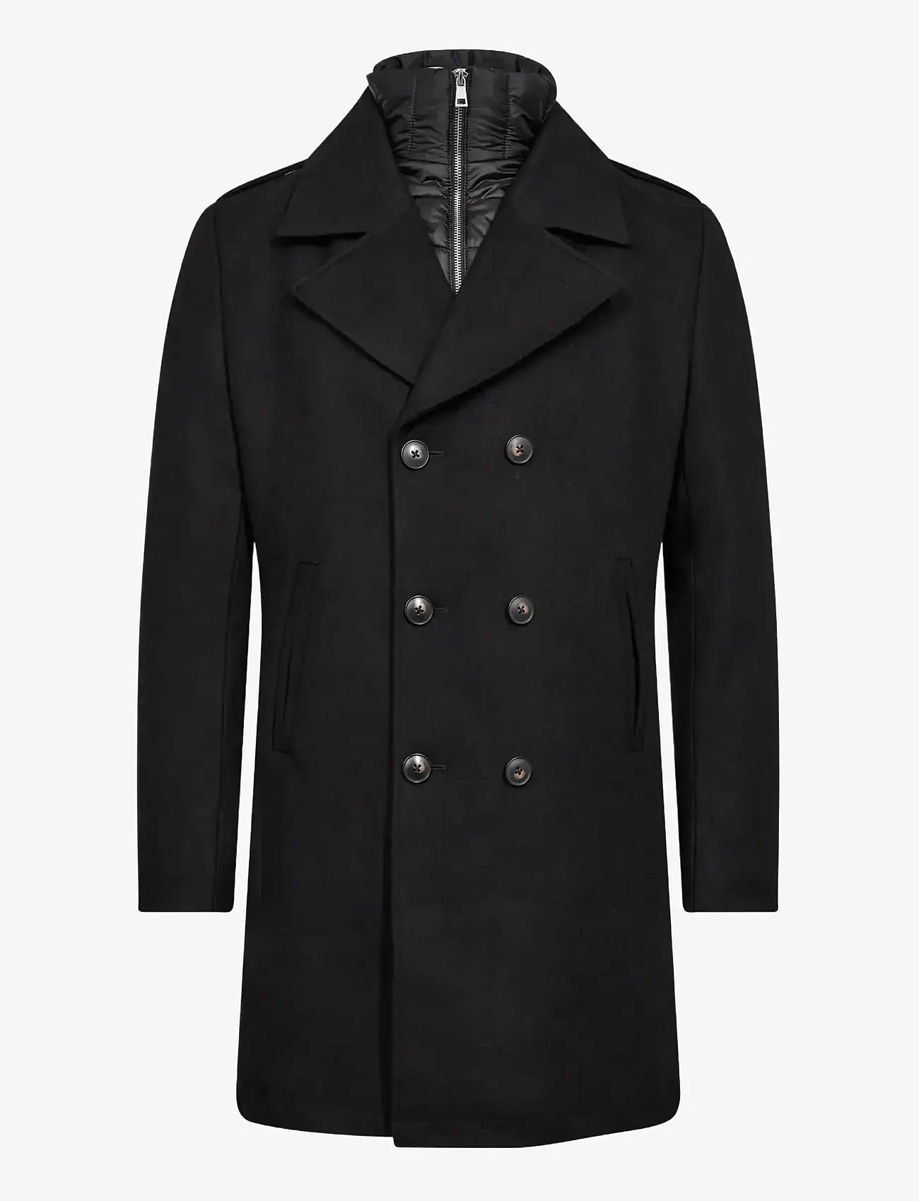 Bruun & Stengade - BS Nelson Slim Fit Coat - overtøj - black - 0