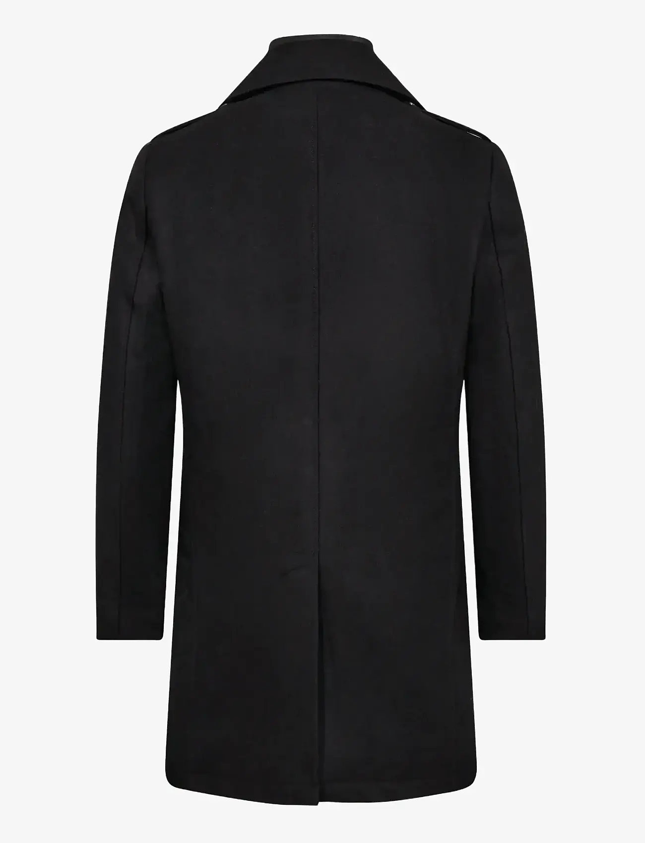 Bruun & Stengade - BS Nelson Slim Fit Coat - overtøj - black - 1
