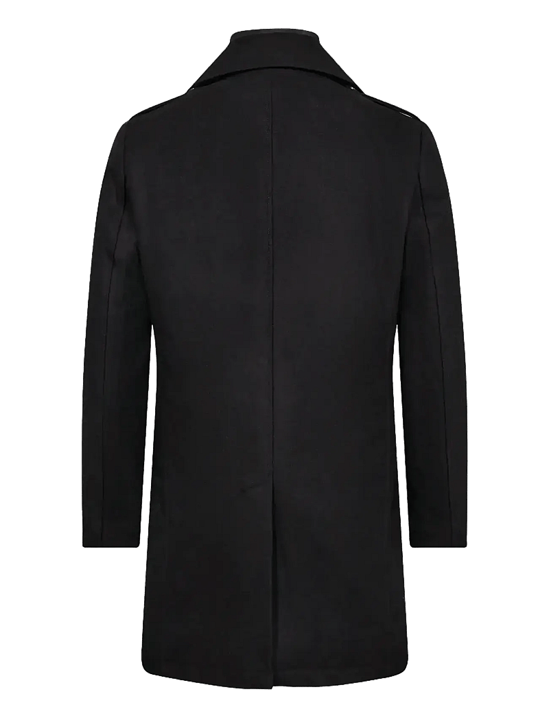 Bruun & Stengade - BS Nelson Slim Fit Coat - wollmäntel - black - 2