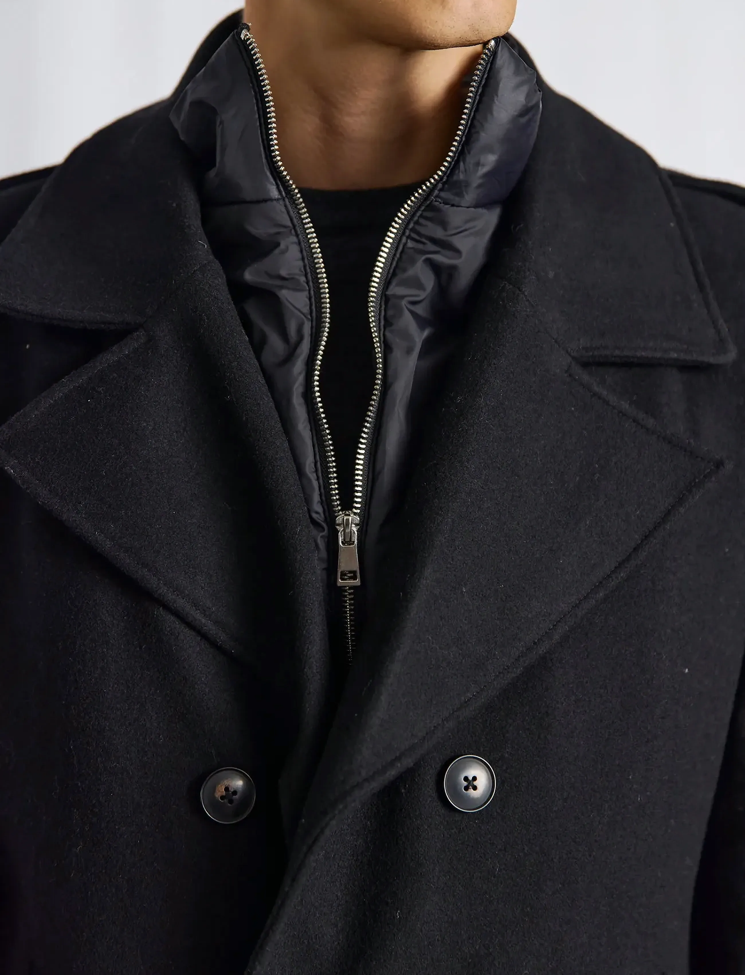 Bruun & Stengade - BS Nelson Slim Fit Coat - villakangastakit - black - 4