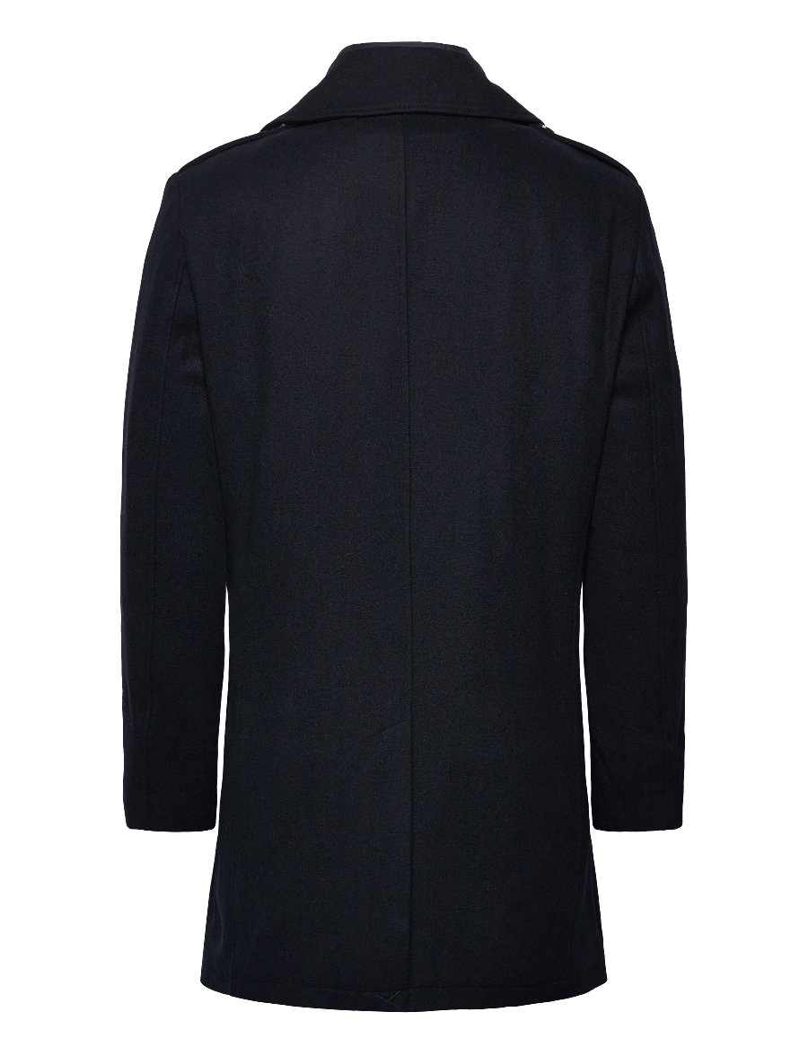 Bruun & Stengade - BS Nelson Slim Fit Coat - uldfrakker - navy - 1