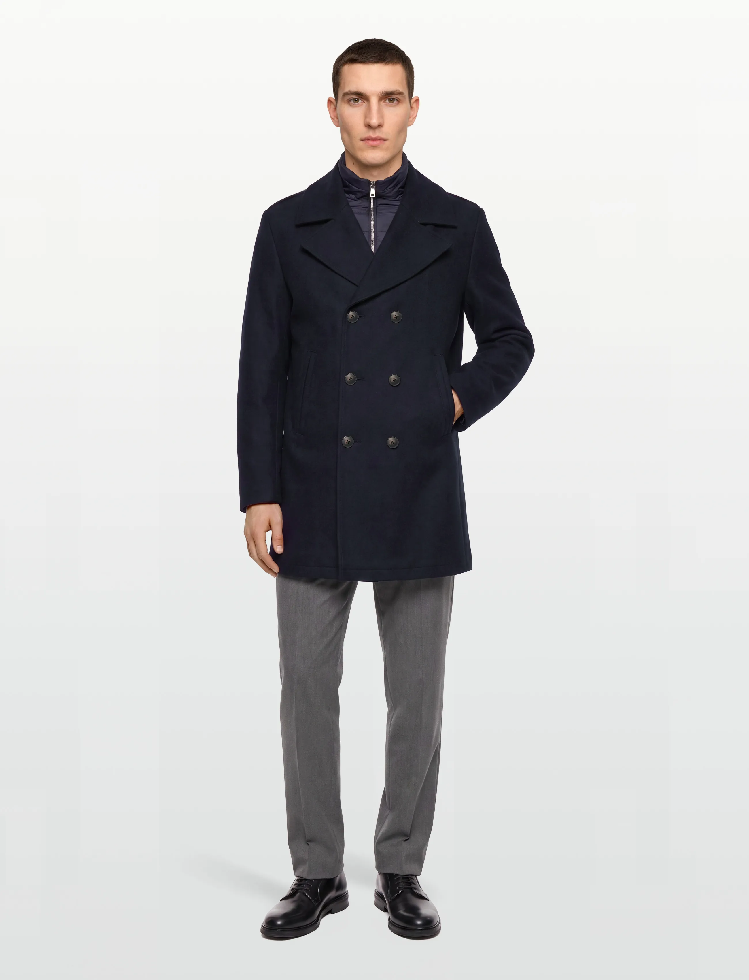 Bruun & Stengade BS Nelson Slim Fit Coat - Mäntel - NAVY / navy