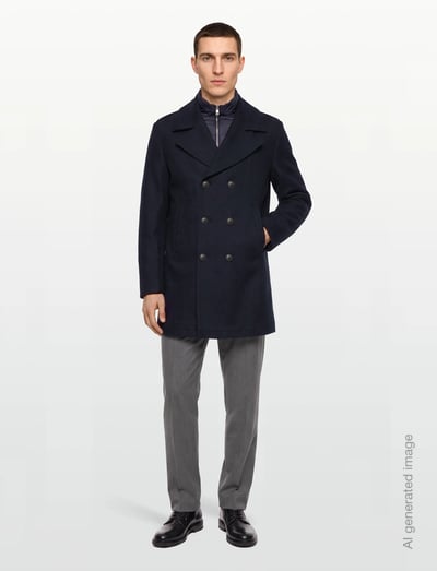 Bs Nelson Slim Fit Coat - Uldfrakker
