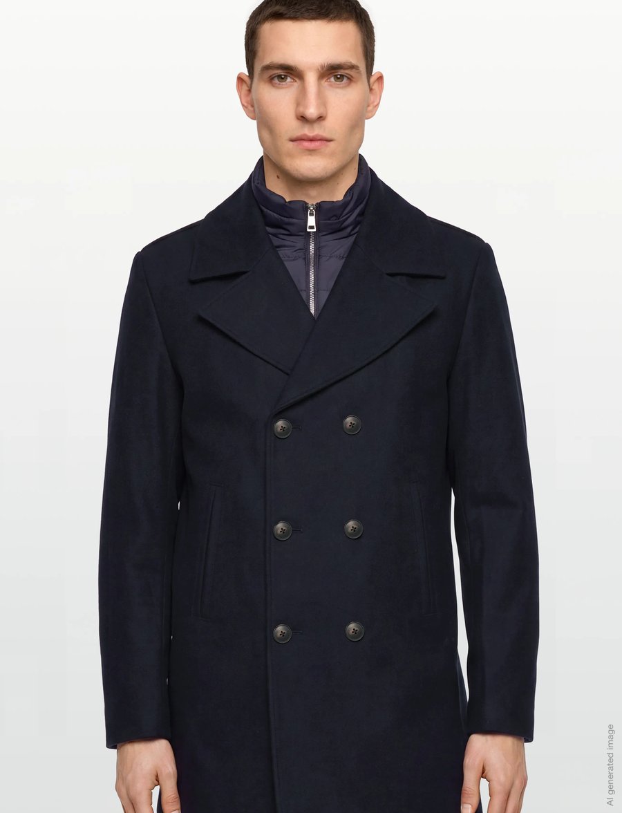 Bruun & Stengade - BS Nelson Slim Fit Coat - uldfrakker - navy - 3