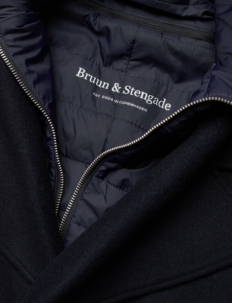 Bruun & Stengade - BS Nelson Slim Fit Coat - uldfrakker - navy - 2