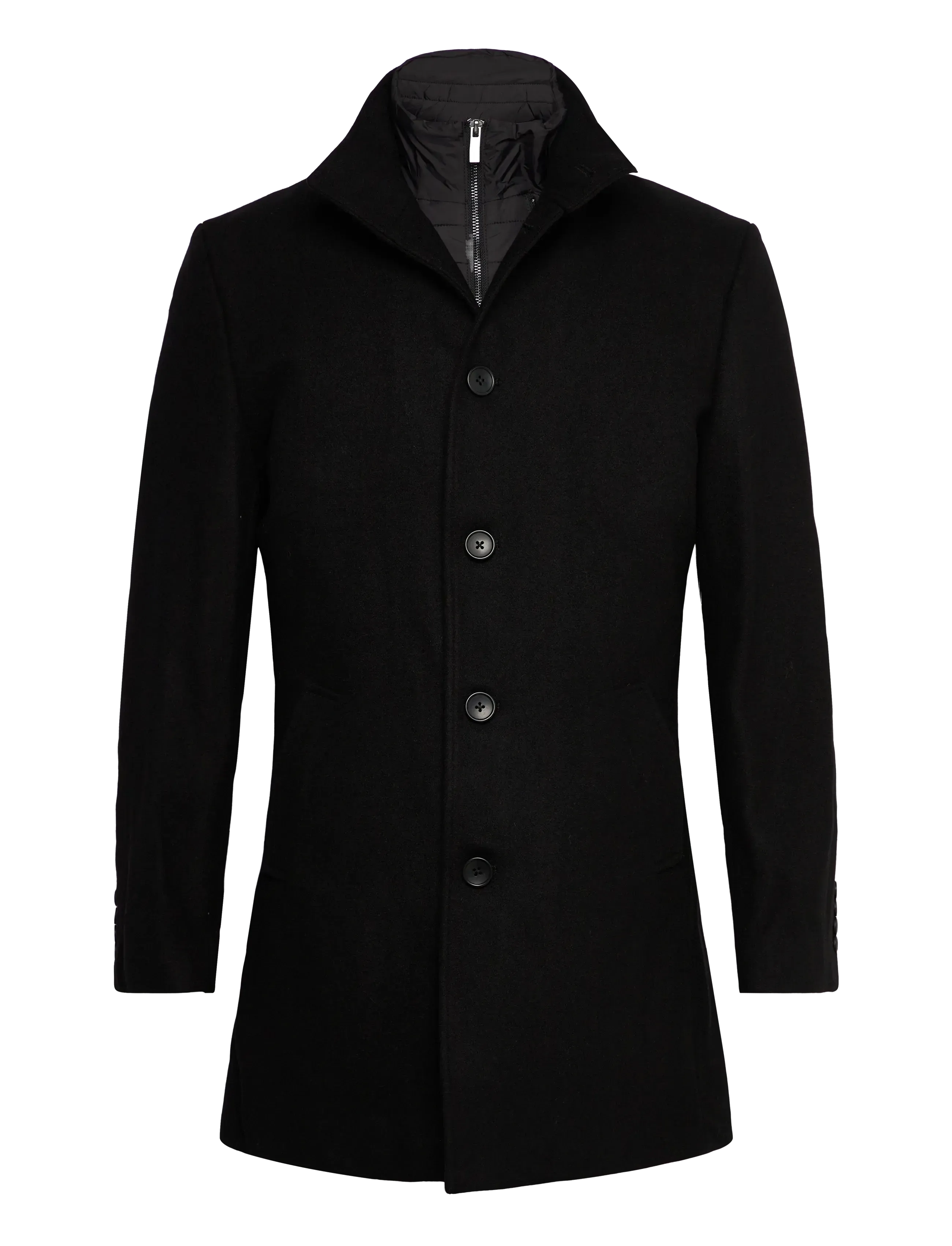 Bruun & Stengade - BS Ontario Slim Fit Coat - ullarfrakkar - black - 3