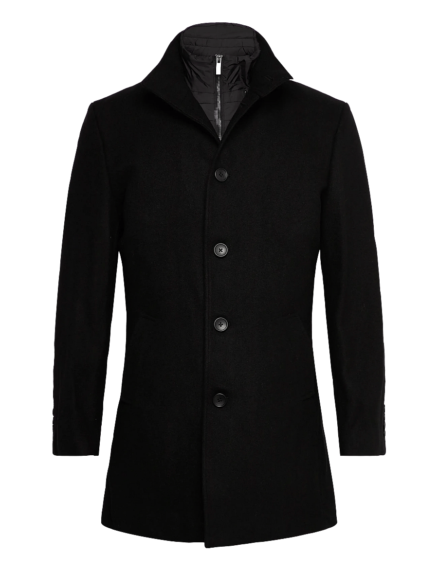 Bruun & Stengade - BS Ontario Slim Fit Coat - ullarfrakkar - black - 3