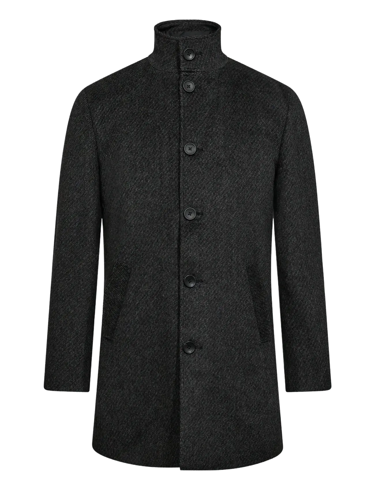 Bruun & Stengade - BS Ontario Slim Fit Coat - villased mantlid - dark grey - 1