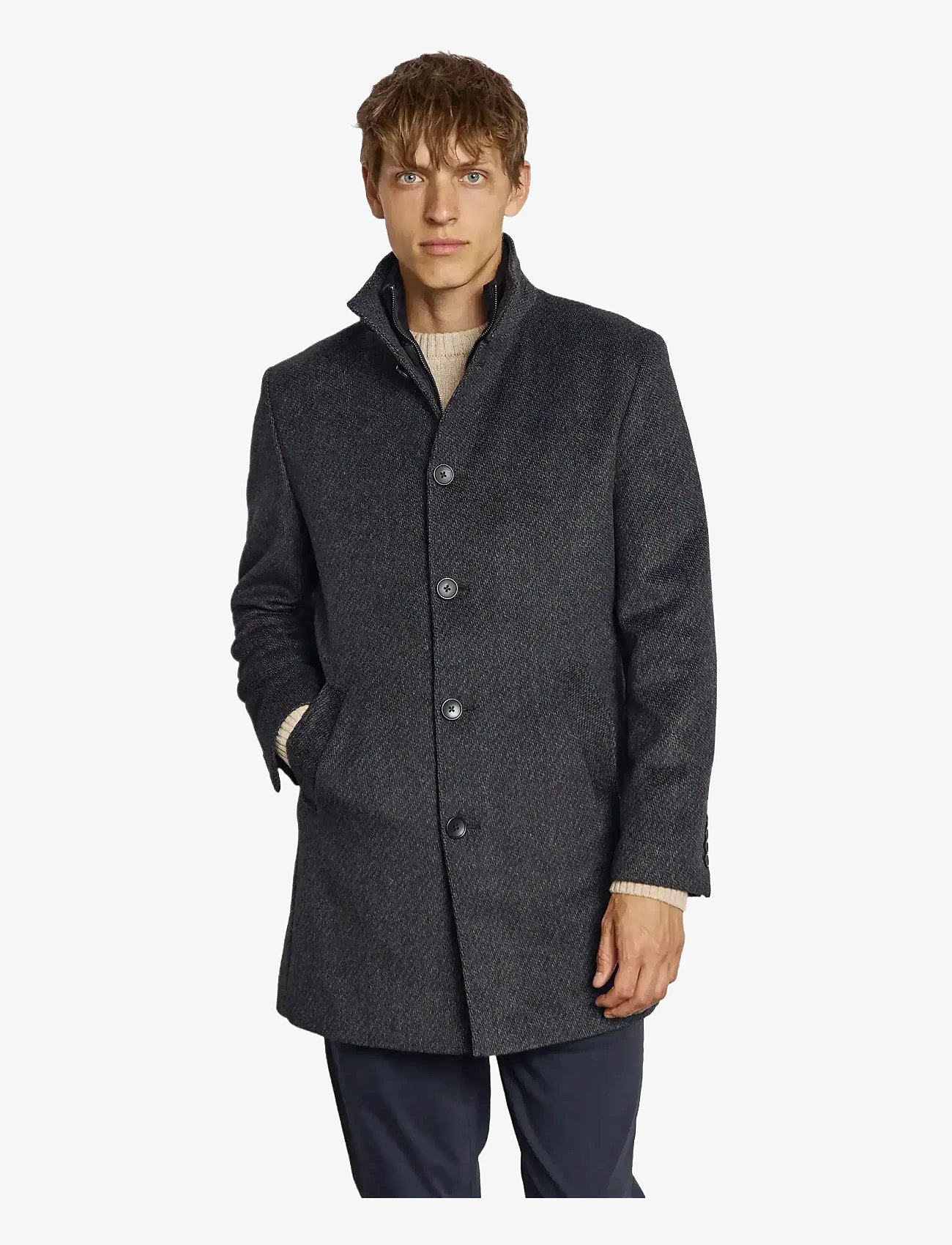 Bruun & Stengade - BS Ontario Slim Fit Coat - winter jackets - dark grey - 3