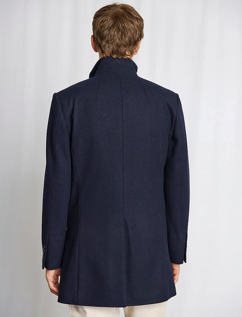 Bruun & Stengade - BS Ontario Slim Fit Coat - villased mantlid - navy - 4