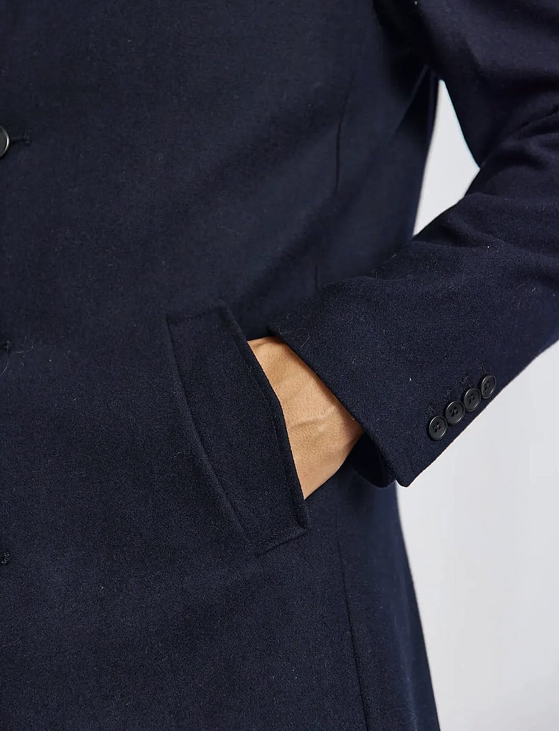 Bruun & Stengade - BS Ontario Slim Fit Coat - villased mantlid - navy - 5