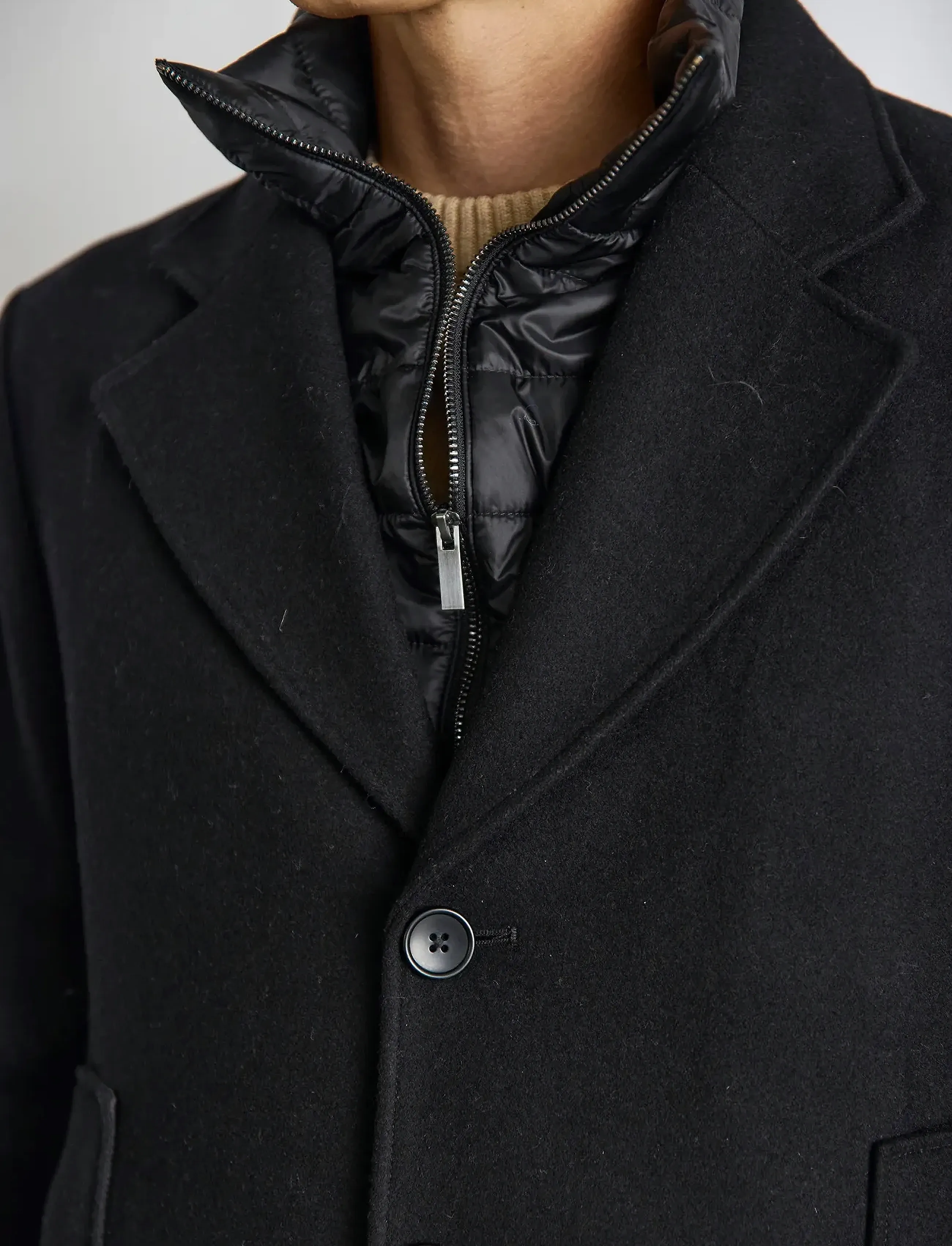 Bruun & Stengade BS Northland Regular Fit Coat - Jakker - BLACK / black