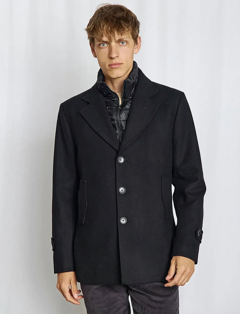 Bruun & Stengade - BS Northland Regular Fit Coat - vinterjackor - black - 5