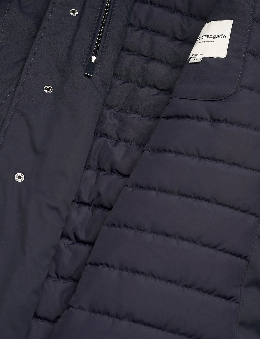 Bruun & Stengade - BS Bedford Slim Fit Coat - tynnere frakker - navy - 4