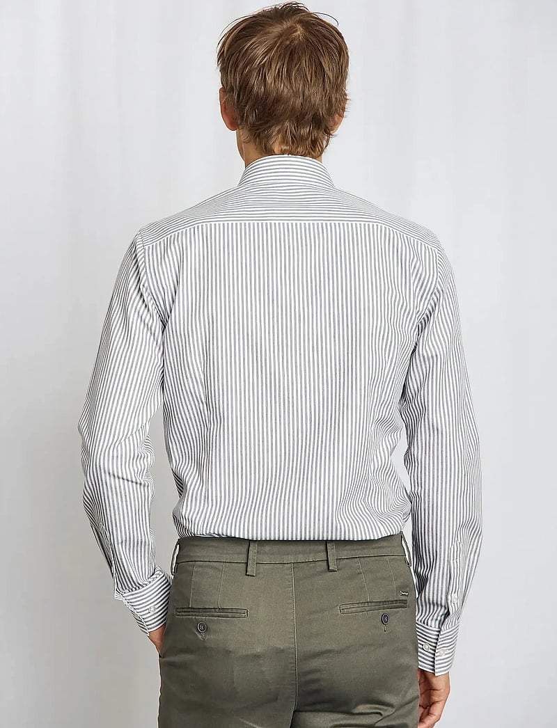 Bruun & Stengade - BS Cole Slim Fit Shirt - gestreifte hemden - green/white - 3