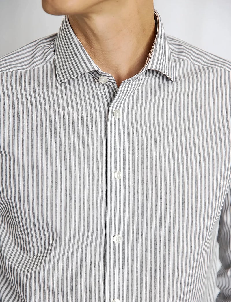 Bruun & Stengade - BS Cole Slim Fit Shirt - gestreifte hemden - green/white - 4