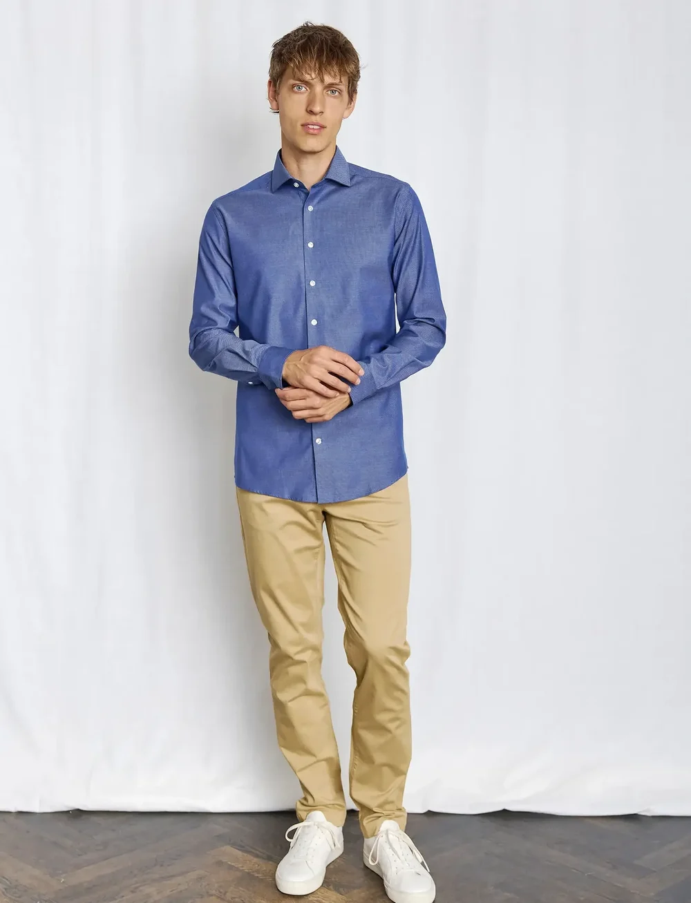 Bruun & Stengade - BS Garcia Slim Fit Shirt - pidulikud särgid - blue - 0