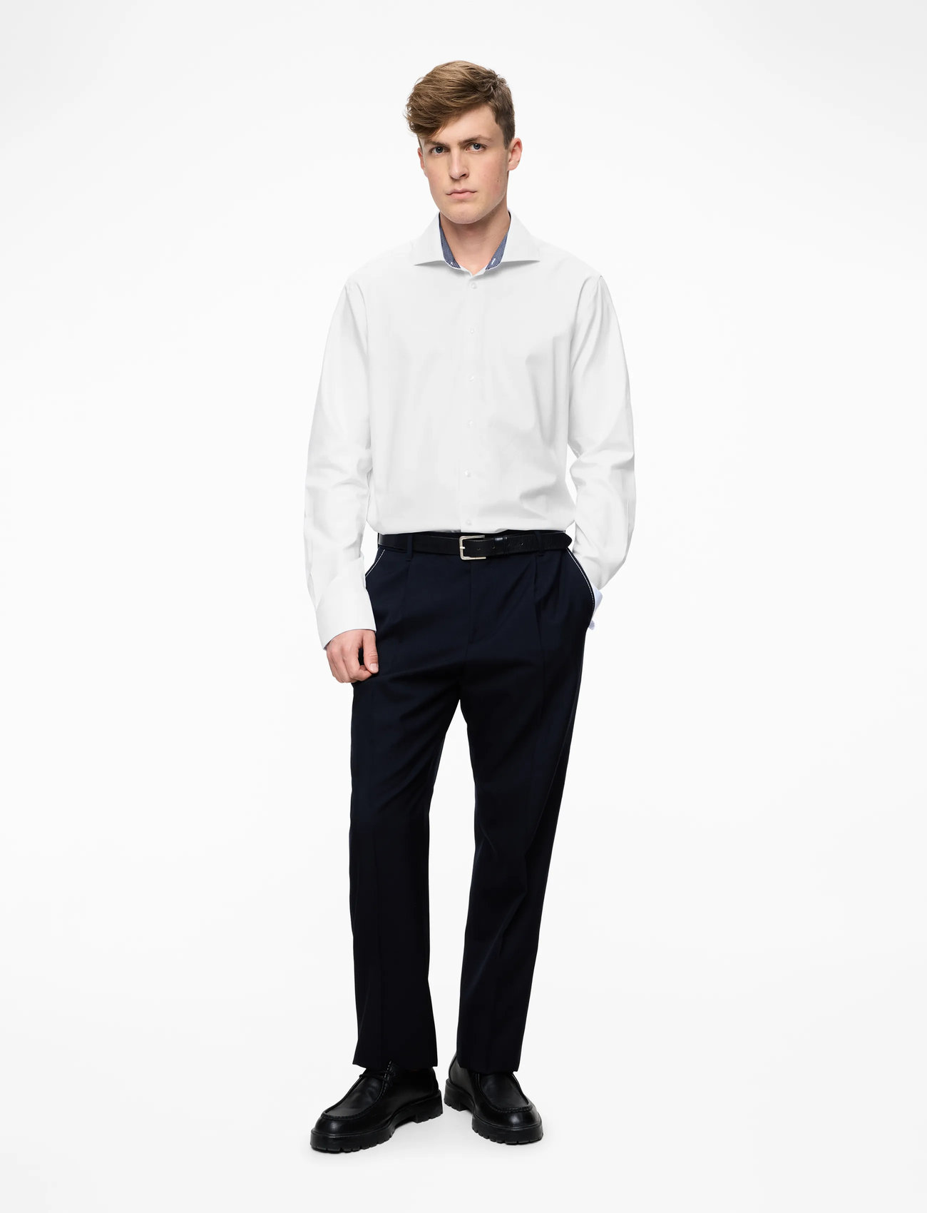 Bruun & Stengade - BS Hader Slim Fit Shirt - formelle skjorter - white - 2