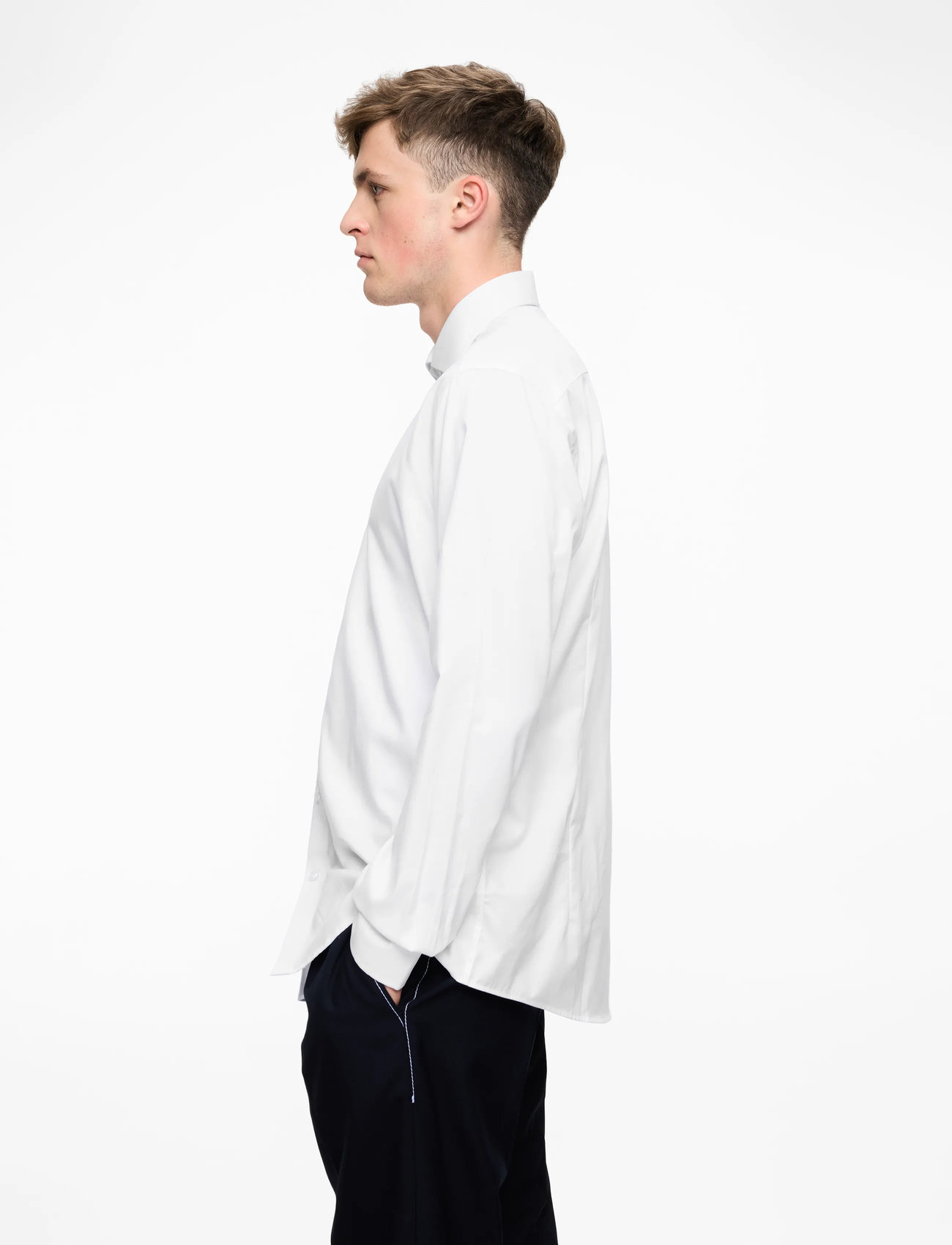 Bruun & Stengade - BS Hader Slim Fit Shirt - formelle skjorter - white - 3