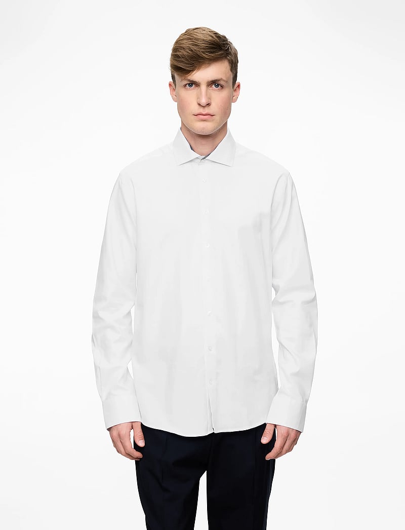 Bruun & Stengade - BS Hader Slim Fit Shirt - fínni skyrtur - white - 0